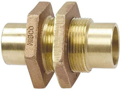 NIBCO - 1-1/2" Cast Copper Pipe Bulkhead - C x C, Pressure Fitting - Caliber Tooling