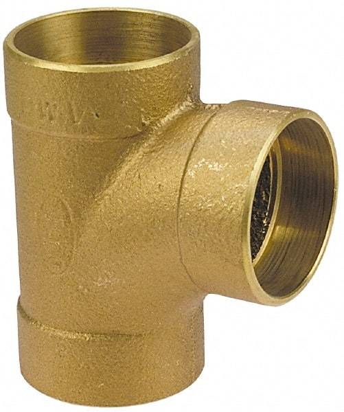 NIBCO - 4", Cast Copper Drain, Waste & Vent Pipe Tee - C x C x C - Caliber Tooling