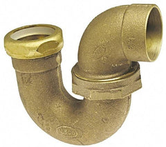 NIBCO - 2", Cast Copper Drain, Waste & Vent Pipe P Trap with Union Joint - C x SJ - Caliber Tooling