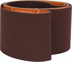 Norton - 3" Wide x 132" OAL, 36 Grit, Zirconia Alumina Abrasive Belt - Zirconia Alumina, Very Coarse, Coated, Y Weighted Cloth Backing, Series R801 - Caliber Tooling