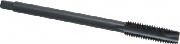 Kennametal - 1/2-13 UNC 3 Flute H3 Oxide Finish High Speed Steel Spiral Point Extension Tap - Plug Chamfer, 6" OAL, 3B Class of Fit - Caliber Tooling