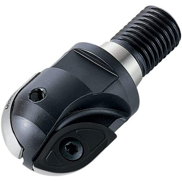 Walter - 1-1/4" Cut Diam, 0.98" Max Depth of Cut, 1.102" Shank Diam, Indexable Ball Nose End Mill - 1.58" Head Length, Modular Connection, F2339 Toolholder, XDMT 2506159 R Insert - Caliber Tooling