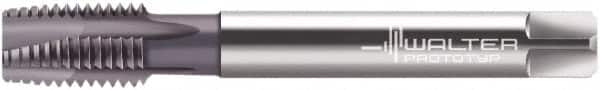 Walter-Prototyp - M12x1.50 Metric Fine, 4 Flute, AlCrN Finish, Powdered Metal Spiral Point Tap - Plug Chamfer, Right Hand Thread, 100mm OAL, 21mm Thread Length, 9mm Shank Diam, 6HX Class of Fit, Series 2126763 - Exact Industrial Supply