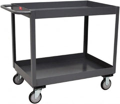 Jamco - 1,200 Lb Capacity, 24" Wide x 36" Long x 35" High Service Cart - 2 Shelf, Steel, Rubber Casters - Caliber Tooling