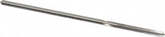 Made in USA - 0.1295" High Speed Steel 4 Flute Chucking Reamer - Straight Flute, 0.119" Straight Shank, 7/8" Flute Length, 3-1/2" OAL - Caliber Tooling