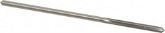 Made in USA - 0.1625" High Speed Steel 6 Flute Chucking Reamer - Straight Flute, 0.153" Straight Shank, 1-1/8" Flute Length, 4-1/2" OAL - Caliber Tooling