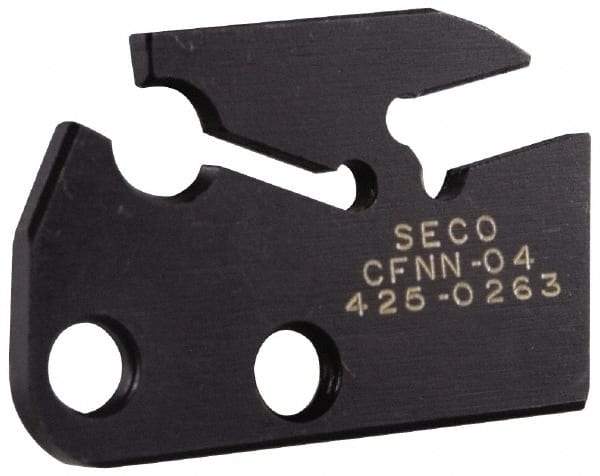 Seco - 0.118" Blade Width, 7.02" OAL, Single End Indexable Cut-Off Blade - 0.866" Max Depth of Cut, CFNN Blade, MDT Series - Caliber Tooling