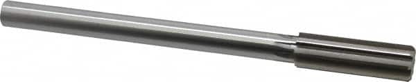 Made in USA - 0.811" High Speed Steel 8 Flute Chucking Reamer - Straight Flute, 5/8" Straight Shank, 2-1/2" Flute Length, 9-1/2" OAL - Caliber Tooling