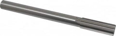 Made in USA - 1" High Speed Steel 8 Flute Chucking Reamer - Straight Flute, 7/8" Straight Shank, 2-3/4" Flute Length, 10-1/2" OAL - Caliber Tooling