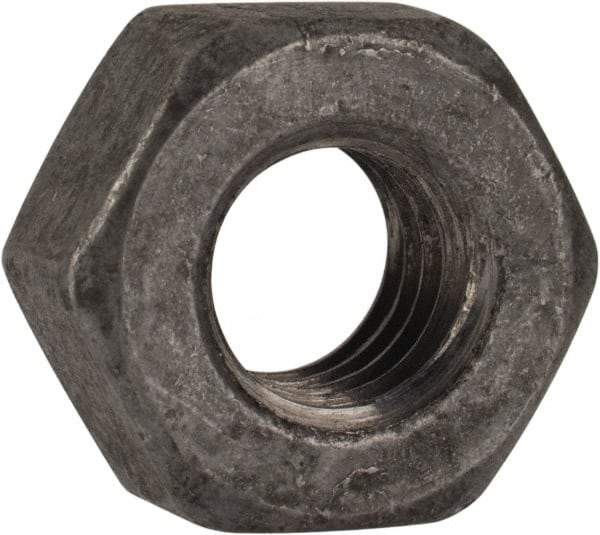 Value Collection - 5/16-18 UNC Steel Right Hand Heavy Hex Nut - 9/16" Across Flats, 19/64" High, Hot Dipped Galvanized Finish - Caliber Tooling