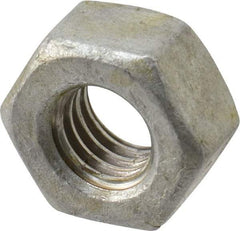 Value Collection - 3/8-16 UNC Steel Right Hand Heavy Hex Nut - 11/16" Across Flats, 23/64" High, Hot Dipped Galvanized Finish - Caliber Tooling