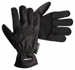 HexArmor - Size L (9), ANSI Cut Lvl A9, Puncture Lvl 3, Abrasion Lvl 5, Silicone Rubber Coated Cut & Puncture Resistant Gloves - 11" Long, Fully Coated Coated, SuperFabric Lining, Black, Paired - Caliber Tooling