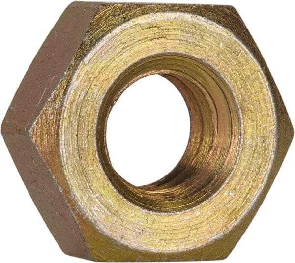 Made in USA - 5/16-18 UN Steel Right Hand Machine Screw Hex Nut - 9/16" Across Flats, 0.225" High, Cadmium-Plated Finish - Caliber Tooling