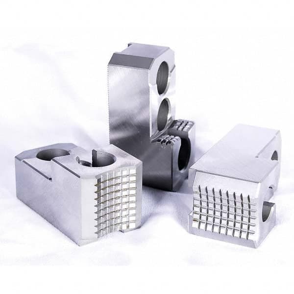 Kitagawa - Hard Lathe Chuck Jaws Jaw Type: Hard Jaw Jaw Interface Type: 1.5mm x 60 Serrated - Caliber Tooling