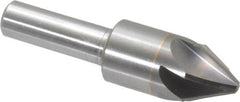 M.A. Ford - 5/8" Head Diam, 3/8" Shank Diam, 6 Flute 60° Solid Carbide Countersink - Bright Finish, 2-3/8" OAL, 0.18" Nose Diam, Single End, Straight Shank, Right Hand Cut - Caliber Tooling