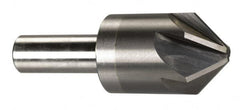 M.A. Ford - 1" Head Diam, 1/2" Shank Diam, 6 Flute 100° Solid Carbide Countersink - Bright Finish, 2-3/4" OAL, 1/4" Nose Diam, Single End, Straight Shank, Right Hand Cut - Caliber Tooling