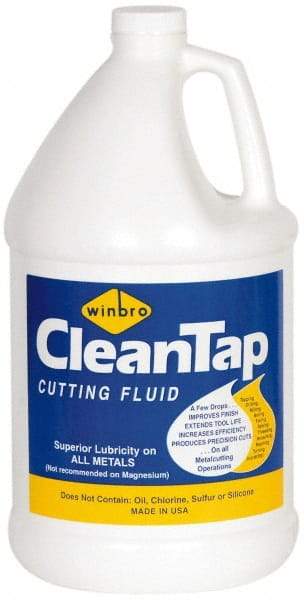 Winfield Brooks - CleanTap, 1 Gal Bottle Cutting & Tapping Fluid - Water Soluble, For Machining - Caliber Tooling