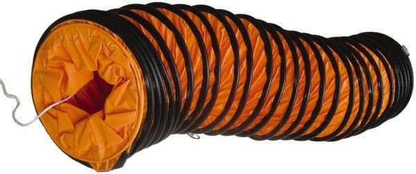 Maxess Climate Control Technologies - 8" ID, 16.4' Long, PVC Blower & Duct Hose - Orange, 9.1" Bend Radius, 5 to 122°F, Flame Retarding - Caliber Tooling