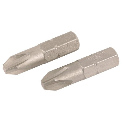 Phillips Insert Bit On 5/16″ Drive #2 × 32mm (2 Bit Pack) - Caliber Tooling