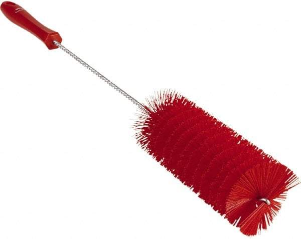 Vikan - 2-3/8" Diam Polyester Valve Brush - 19-5/8" OAL, 5-13/16" Head Length, Polypropylene & Stainless Steel Handle - Caliber Tooling