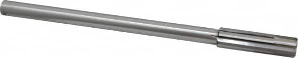 Made in USA - 9/16" Carbide-Tipped 6 Flute Chucking Reamer - Straight Flute, 7/16" Straight Shank, 2" Flute Length, 8" OAL - Caliber Tooling