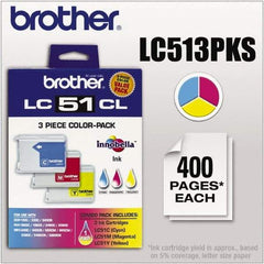 Brother - Cyan, Magenta & Yellow Ink Cartridge - Use with Brother DCP-130C, 330C, 350C, intelliFAX-1860C, 1960C, 2480C, 2580C, MFC-230C, 240C, 440CN, 465CN, 665CW, 685CW, 845CW, 885CW, 3360C - Caliber Tooling