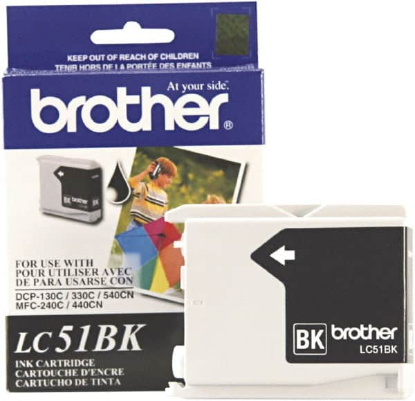 Brother - Black Ink Cartridge - Use with Brother DCP-130C, 330C, 350C, intelliFAX-1360, 1860C, 1960C, 2480C, 2580C, MFC-230C, 240C, 440CN, 465CN, 665CW, 685CW, 845CW, 885CW, 3360C, 5460CN, 5860CN - Caliber Tooling