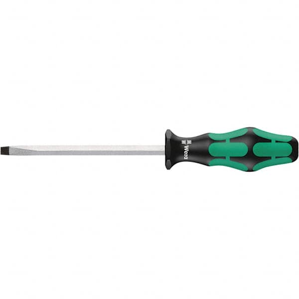 Wera - 10mm Blade Width, Slotted Screwdriver - 200mm Blade Length, Hexagon Shank, Ergonomic Handle - Caliber Tooling