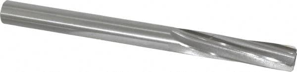 Made in USA - 1/2" High Speed Steel 6 Flute Chucking Reamer - Spiral Flute, 1/2" Straight Shank, 2" Flute Length, 6" OAL - Caliber Tooling