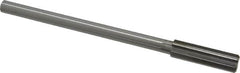 Made in USA - 19/32" Cobalt 8 Flute Chucking Reamer - Straight Flute, 0.4355" Straight Shank, 2" Flute Length, 8" OAL - Caliber Tooling