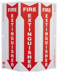 NMC - Fire Extinguisher, Rigid Plastic Fire Sign - 9" Wide x 12" High - Caliber Tooling