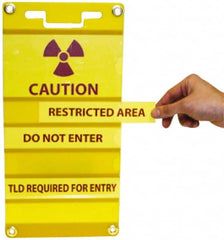 NMC - 16-1/2" Long x 8" Wide, Rigid Plastic Safety Sign - Rectangle, 0.01" Thick, Use for Hazardous Materials - Caliber Tooling