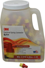 3M - 2, 18 to 2, 8 AWG, 600 Volt, Flame Retardant, Wing Twist on Wire Connector - Red & Yellow, 221°F - Caliber Tooling