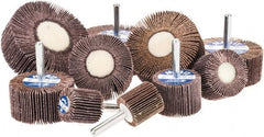 Merit Abrasives - 10 Piece Flap Wheel Kit - Contains Wheels Mounted on 1/4" Shank - Caliber Tooling