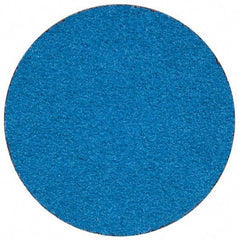 Merit Abrasives - 2" Disc Diam, 60 Grit, Zirconia Alumina Quick Change Disc - Type R Attaching System, Coated, Blue, Medium Grade, 30,000 RPM - Caliber Tooling