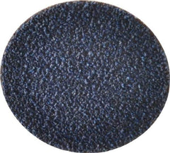 Merit Abrasives - 2" Disc Diam, 36 Grit, Zirconia Alumina Quick Change Disc - Type R Attaching System, Coated, Blue, Very Coarse Grade, 30,000 RPM - Caliber Tooling