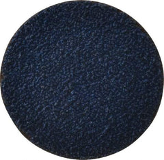 Merit Abrasives - 2" Disc Diam, 40 Grit, Zirconia Alumina Quick Change Disc - Type R Attaching System, Coated, Blue, Coarse Grade, 30,000 RPM - Caliber Tooling