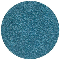 Merit Abrasives - 2" Disc Diam, 40 Grit, Zirconia Alumina Quick Change Disc - Type S Attaching System, Coated, Blue, Coarse Grade, 30,000 RPM - Caliber Tooling