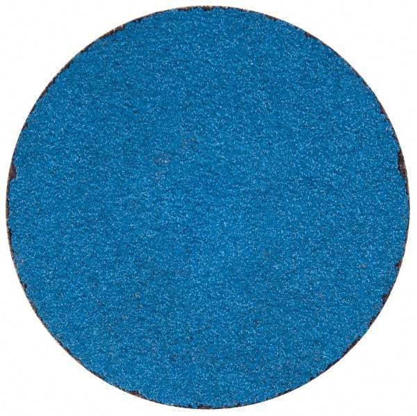 Merit Abrasives - 2" Disc Diam, 80 Grit, Zirconia Alumina Quick Change Disc - Type S Attaching System, Coated, Blue, Medium Grade, 30,000 RPM - Caliber Tooling