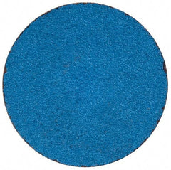 Merit Abrasives - 2" Disc Diam, 80 Grit, Zirconia Alumina Quick Change Disc - Type S Attaching System, Coated, Blue, Medium Grade, 30,000 RPM - Caliber Tooling