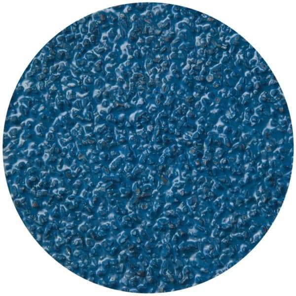 Merit Abrasives - 1-1/2" Disc Diam, 36 Grit, Zirconia Alumina Quick Change Disc - Type R Attaching System, Coated, Blue, Very Coarse Grade, 30,000 RPM - Caliber Tooling