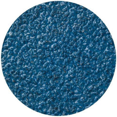 Merit Abrasives - 1-1/2" Disc Diam, 36 Grit, Zirconia Alumina Quick Change Disc - Type R Attaching System, Coated, Blue, Very Coarse Grade, 30,000 RPM - Caliber Tooling