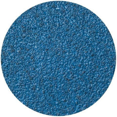 Merit Abrasives - 3" Disc Diam, 36 Grit, Zirconia Alumina Quick Change Disc - Type R Attaching System, Coated, Blue, Very Coarse Grade, 20,000 RPM - Caliber Tooling