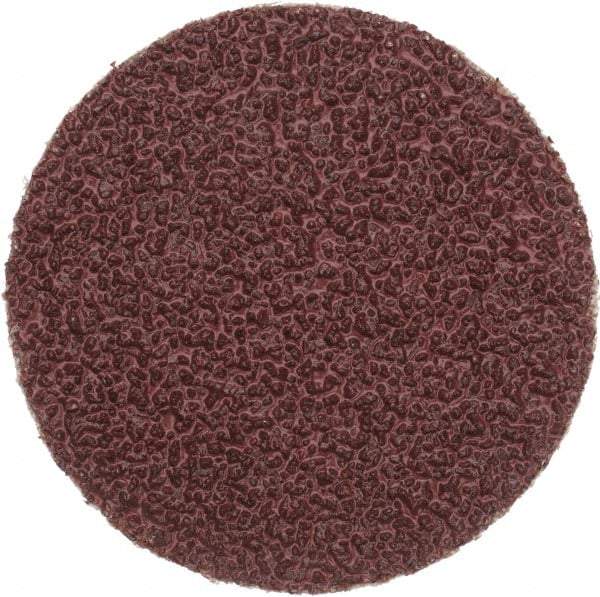 Merit Abrasives - 2" Diam, 36 Grit Aluminum Oxide Adhesive PSA Disc - Very Coarse, Black, Cloth Backing, Flexible - Caliber Tooling