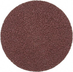 Merit Abrasives - 3" Diam, 36 Grit Aluminum Oxide Adhesive PSA Disc - Very Coarse, Black, Cloth Backing, Flexible - Caliber Tooling