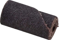 Merit Abrasives - 3/4" Max Roll Diam x 1-1/2" OAL, 60 Grit Aluminum Oxide Straight Cartridge Roll - 1/4" Pilot Hole Diam, Medium Grade - Caliber Tooling