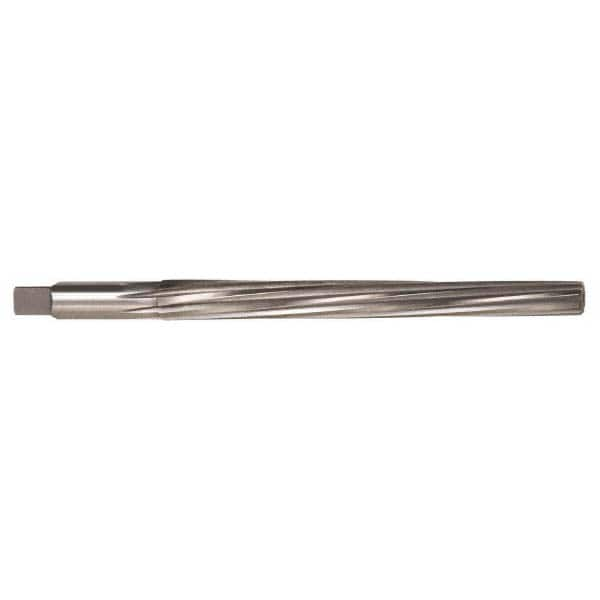 Alvord Polk - #10 Pin, 0.7216" Diam, 0.5799" Small End, 5/8" Diam Straight Shank, 6-13/16" Flute, Taper Pin Reamer - Caliber Tooling