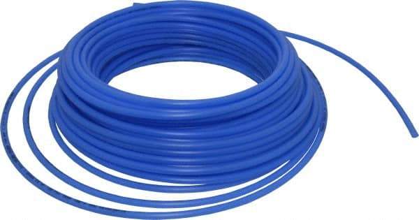 Parker - 11/64" ID x 1/4" OD, 0.04" Wall Thickness, 100' Long, Polyethylene Tube - Blue, 120 Max psi, -80 to 150°F - Caliber Tooling