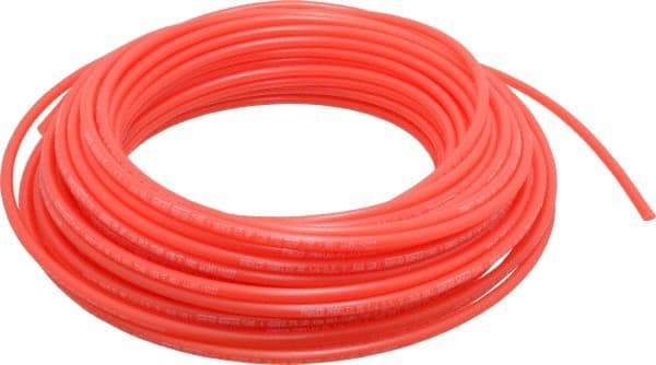 Parker - 11/64" ID x 1/4" OD, 0.04" Wall Thickness, 100' Long, Polyethylene Tube - Red, 120 Max psi, -80 to 150°F - Caliber Tooling