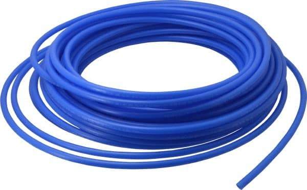 Parker - 1/4" ID x 3/8" OD, 1/16" Wall Thickness, 100' Long, Polyethylene Tube - Blue, 125 Max psi, -80 to 150°F - Caliber Tooling